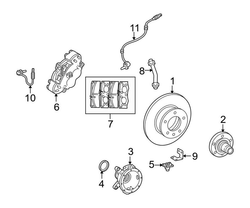 Mercedes Disc Brake Rotor - Front